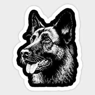 The head of a German shepherd Dog Sticker